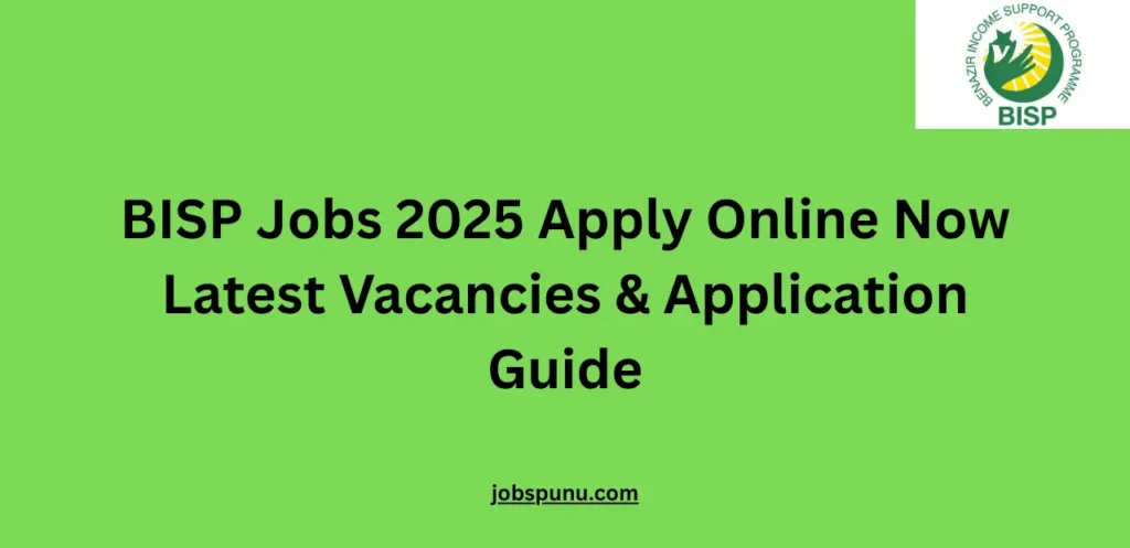 BISP Jobs 2025 Apply Online Now Latest Vacancies & Application Guide